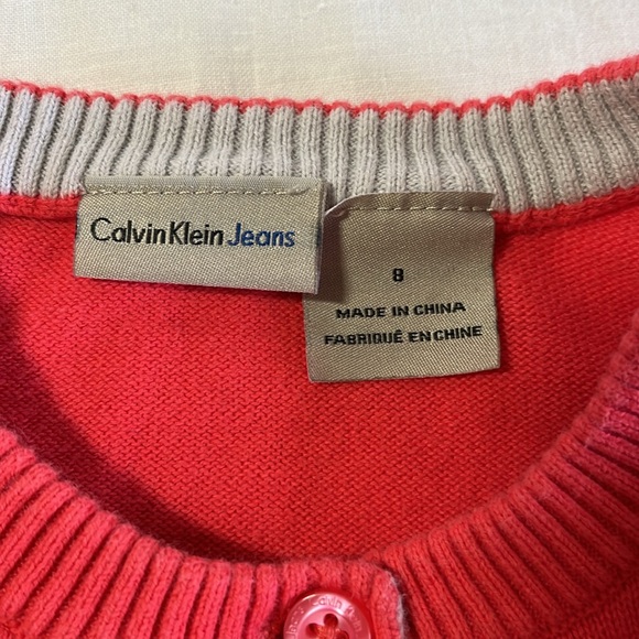 Calvin Klein sweater/ cardigan size 8 - Picture 3 of 3